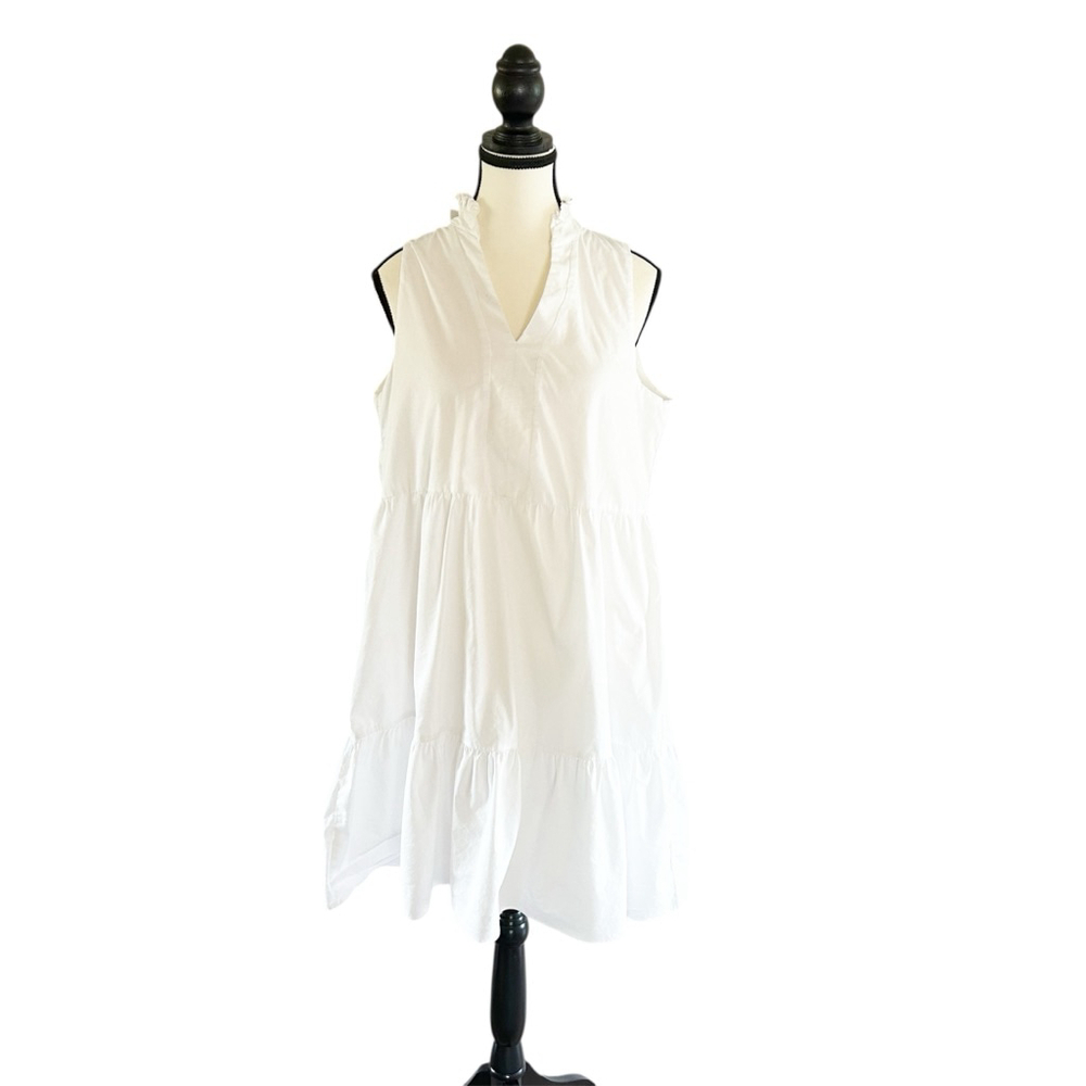Women's 52seven White Flowy Dress Size 14 White Cotton-blend Spring/Summer